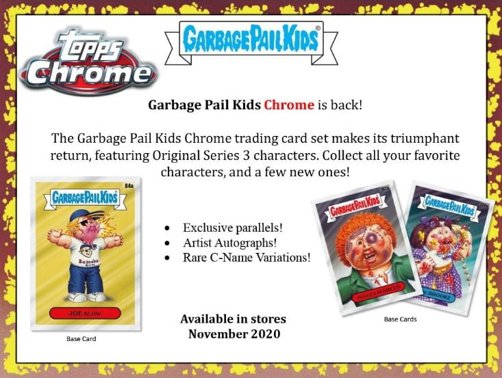 Details about   2020 Topps Garbage Pail Kids Chrome Series 3 Sealed 2 Pack lot 