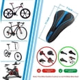 thumbnail image 2 of Funda de gel para sillín de bicicleta - almohadilla para sillín con funda impermeable y antipolvo - 28 x 18 cm (11 x 7 pulgadas), 2 of 5