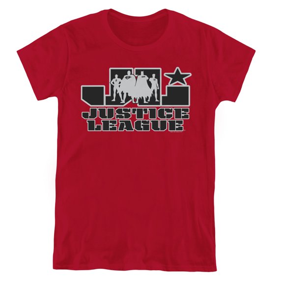 JLA Justice League JLA Justice League Logo S/S Women's T-Shirt Cardinal