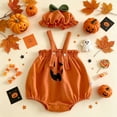 thumbnail image 6 of mgoYE Baby Brother Newborn Outfit Newborn Baby Boy Clothes Fall Winter Outfit Long Sleeve Romper Pocket Suspender Pants Hat 3 Piece Set Size 3-6 Months, 6 of 9