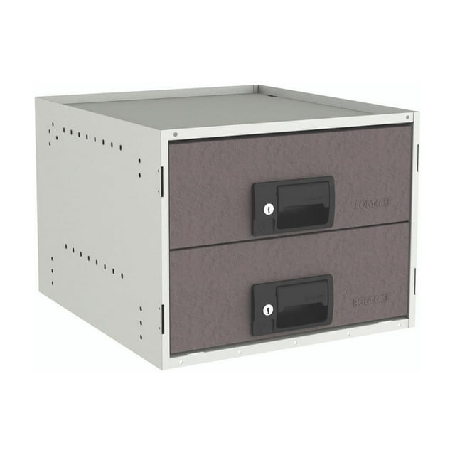 Rolacase Van Storage System Cabinet RCKIT40/4 Series 4; Series 4 Van Storage System Shelf Mount; With 2 RC403 Lockable Metal Drawer; Galvanized Steel; Powder Coated