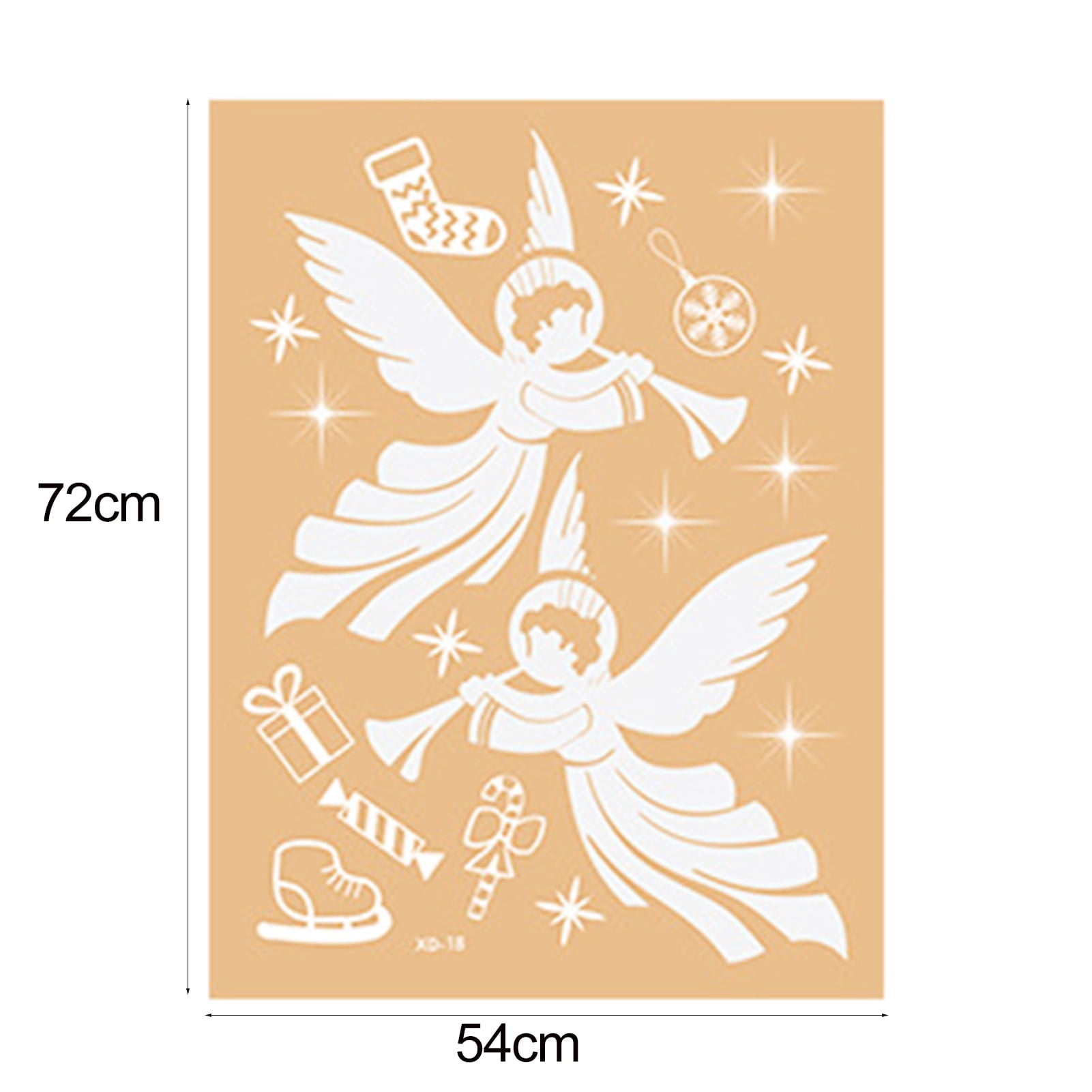 Dserhfy 1 Set DIY Nice-looking Christmas Stickers Christmas Snowman Santa Claus Pattern Non-adhesive Static Stickers Party Supplies