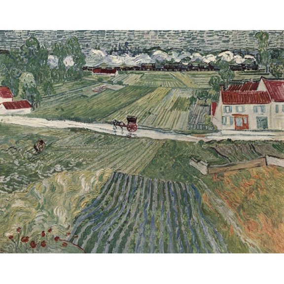 Auvers Landscape Die Kunst 29 1914 Canvas Art - Vincent Van Gogh (24 x 36)