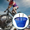 thumbnail image 3 of Bicycle Basket Strong Large Capacity Hollowed-out Plastic Basket Multifunctional Item Storage Removable Folding Bike Organizer Front Basket Cycling Accessories, 3 of 7