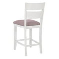 thumbnail image 6 of Pemberly Row 6-Piece Farmhouse Wood Counter Dining Set in Antique White/Brown, 6 of 14