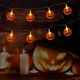 thumbnail image 1 of Luces de Halloween, cadena de luces de calabaza plana de 3 m, 20 LED, luz decorativa de Halloween para fiesta de terror en casa, 1 of 5