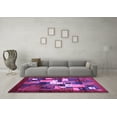 thumbnail image 3 of Ahgly Company Indoor Square Abstract Purple Contemporary Area Rugs, 4' Square, 3 of 4