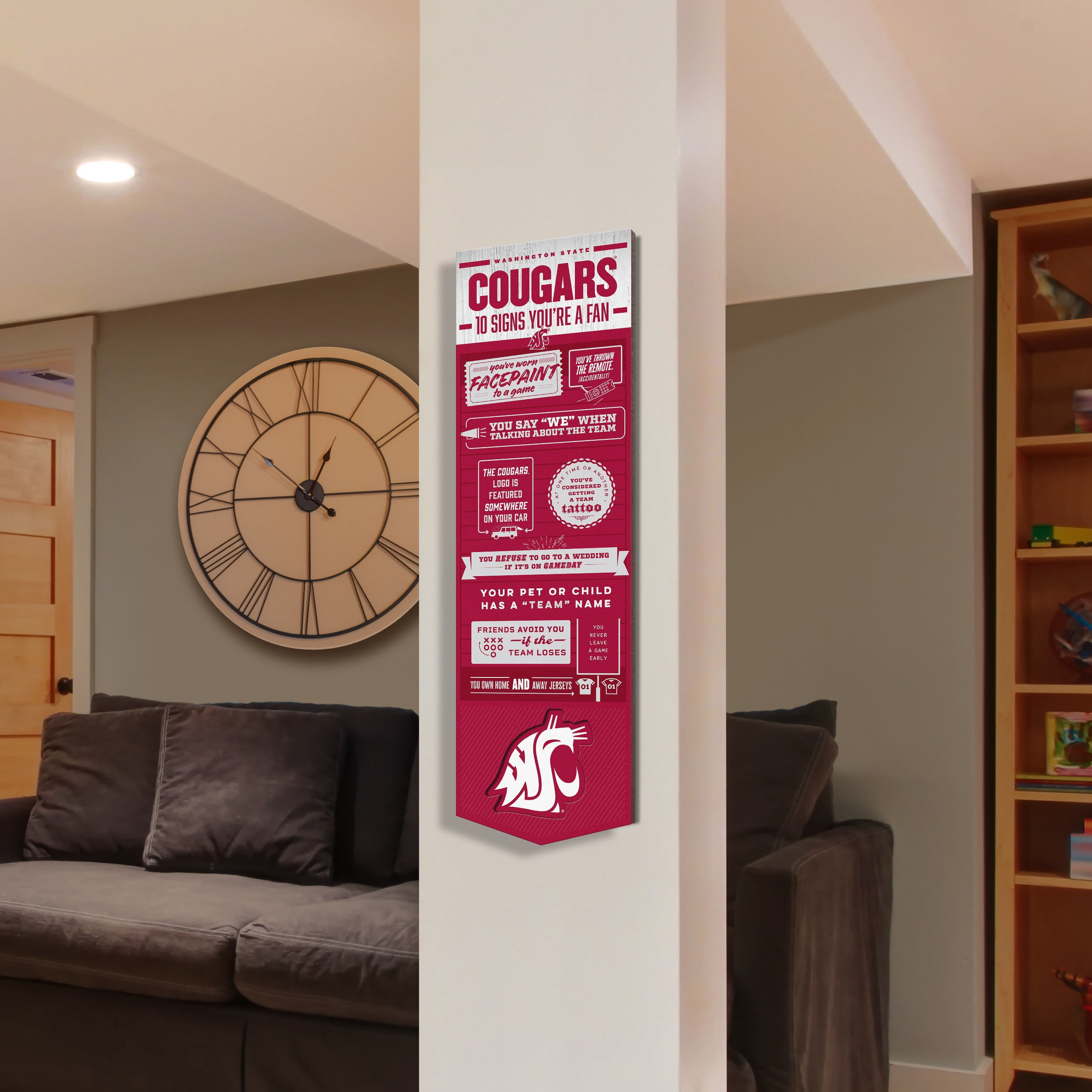 YouTheFan NCAA Washington State Cougars 3D Top 10 Wall Art