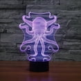 thumbnail image 2 of Luz LED nocturna Octopus 3D que cambia de color para niños con base, 2 of 2