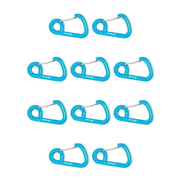 Toystoory Clips de mosquetón Alta resistencia Fácil de transportar Mayor resistencia a los impactos Mosquetón Buena estabilidad dimensional Azul Azul 10piezas Toystoory CBP205792