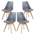 thumbnail image 1 of Set de 4 Sillas FRATELLO MUEBLES Esquivel Acolchonadas Tipo Eames Gris Oxford, 1 of 8