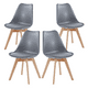 thumbnail image 1 of Set de 4 Sillas FRATELLO MUEBLES Esquivel Acolchonadas Tipo Eames Gris Oxford, 1 of 8