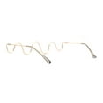 thumbnail image 4 of Womens Unique Wave Shape Lensless Rhinestone Jewelry Eyeglasses Gold Red, 4 of 4