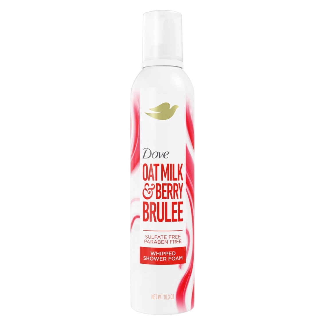 Dove Whipped Shower Foam Oat Milk & Berry Brulee, 10.3 oz