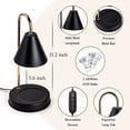 thumbnail image 2 of Marycele Black Halogen Candle Warmer Lamp with Timer, Dimmable Wax Melt Warmer, Modern Room Decor, 2 Bulbs, 2 of 5