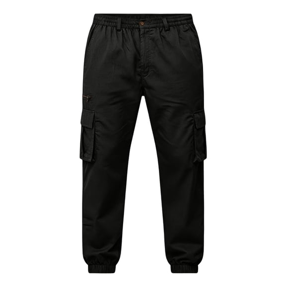 Yongwang Mens Jogger Cargo Pants Elastic Waist Tapered Pants with Pockets Casual Fashion Sports Pants