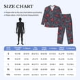 thumbnail image 2 of Mens Pajamas Set, red starfish crab Button Down Long Sleeve Loungewear Sleepwear Pjs sets for Men, 2 of 5