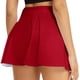 thumbnail image 2 of Gibobby faldas para mujer Falda de de tenis sólida informal para mujer Falda deportiva de yoga Falda corta(Rojo， S), 2 of 5