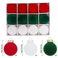 thumbnail image 2 of 12 Pcs Velvet Christmas Balls Bulk Flocked Christmas Tree Ball Ornaments Plastic Xmas Decorative Hanging Ornaments for Home Holiday Party Supplies (Red,White,Green,2.36 Inch), 2 of 4