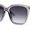 Slate - Smoke, variant on Womens Oversized Designer Horn Rim Twisted Arm Plastic Rectangular Sunglasses All Black