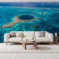 thumbnail image 2 of Wallpaper Blue Belize Panorama Lighthouse Aerial View Peel and Stick Wall Murals 69"H x 96"W Removable PVC Wall Paper Self-Adhesive Wall Paintings Art Decor for Bedroom Living Room, 2 of 7