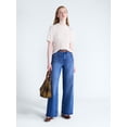 thumbnail image 2 of Free Assembly Women’s and Women's Plus Pointelle Sweater with Puff Sleeves, Sizes XS-4X, 2 of 5