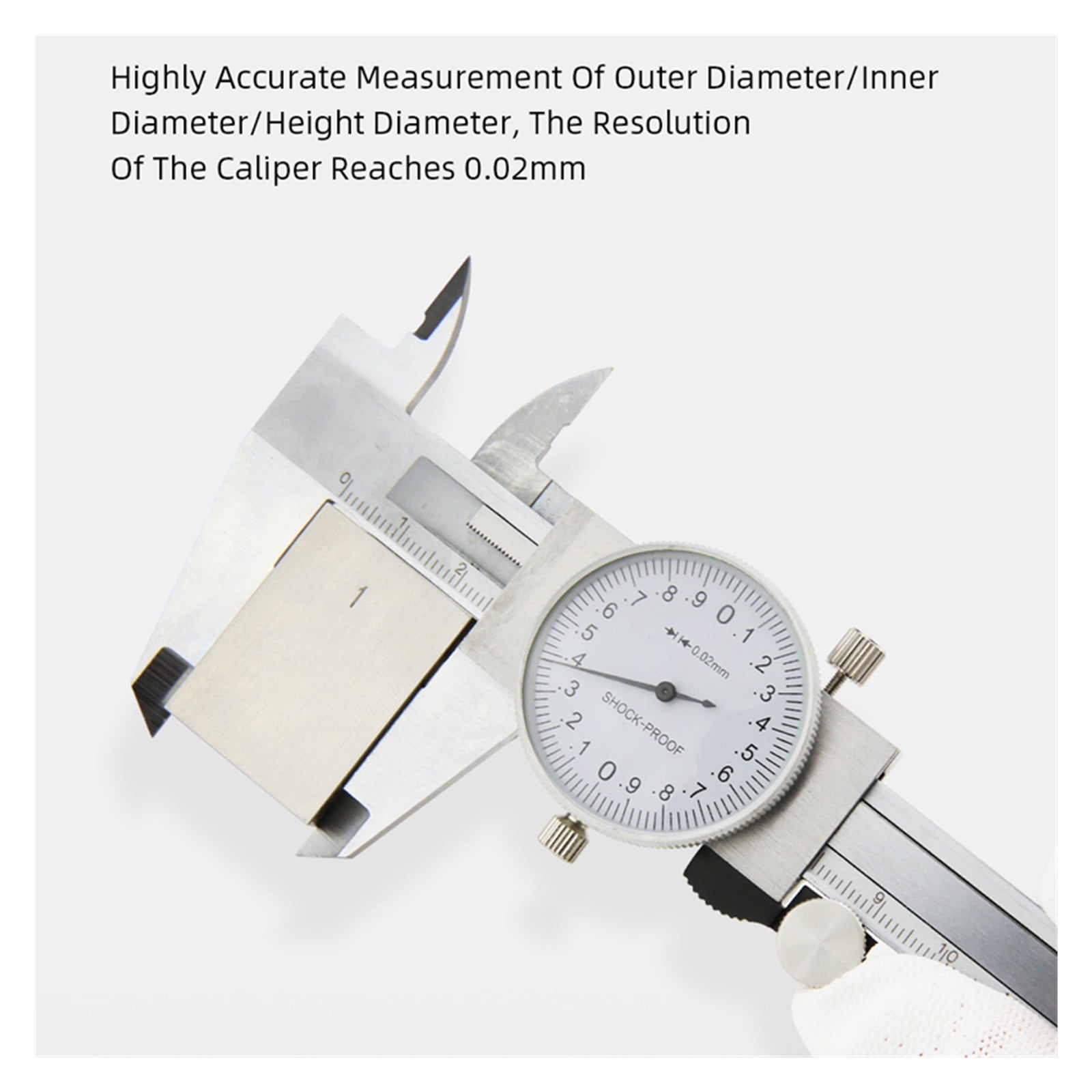 Vernier Caliper With Meter Dial Calipers Metal gauge Micrometer Ruler Metal Caliper Stainless Steel Gauge Depth Measuring Tools ,Complete Kit