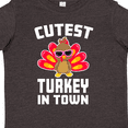 thumbnail image 4 of Inktastic Thanksgiving Cutest Turkey in Town Boys or Girls Toddler T-Shirt, 4 of 5