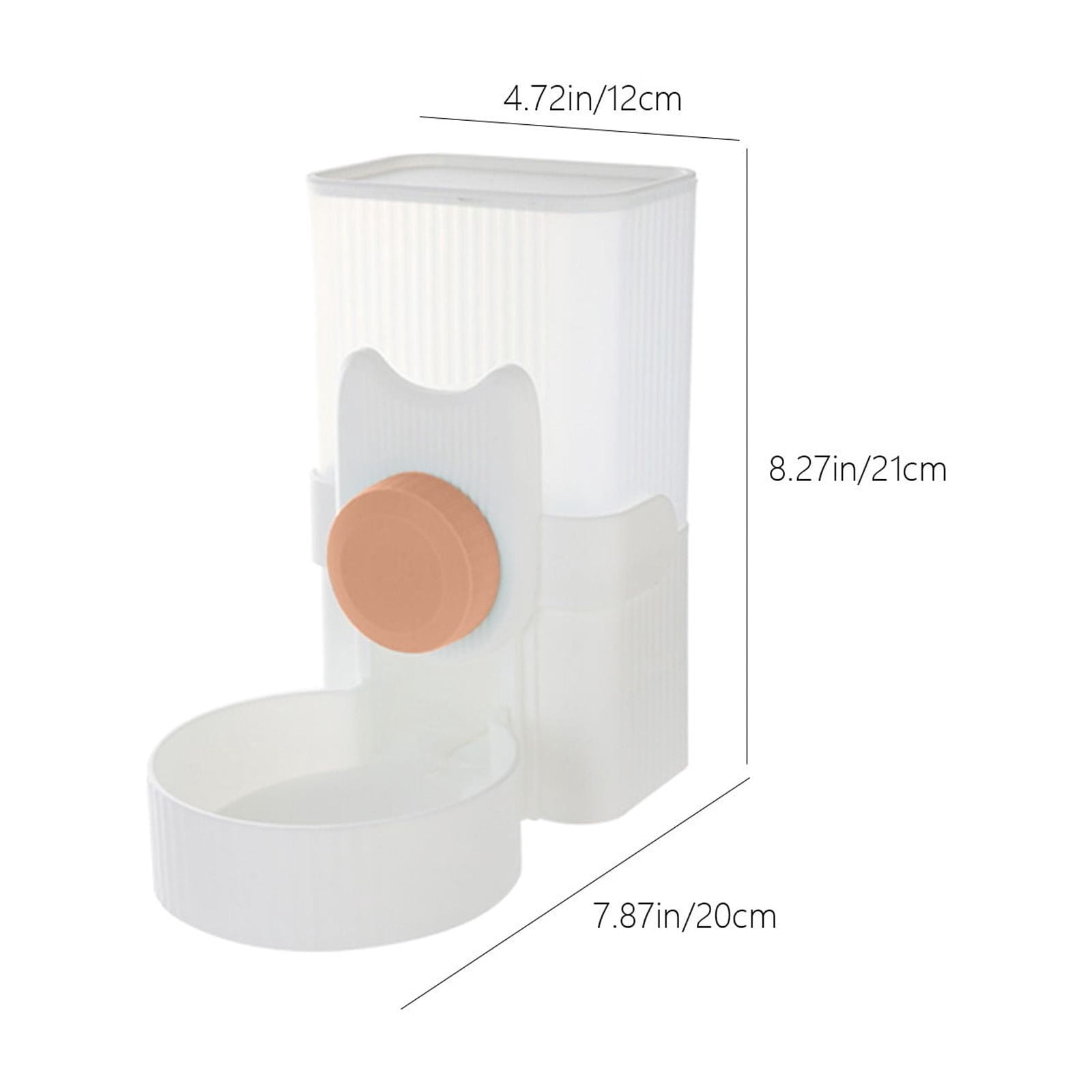 Hanging Pet Feeder for Cage, Automatic Dog Cat Food Dispenser Wall Mounted Feeding Station, Adjustable Height Pet Food Bowl with Large Capacity Easy Clean for Small Pets