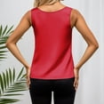 thumbnail image 4 of Silk Satin Tank Tops for Women Scoop Neck Sleeveless Camisole Tops 2026 Summer Basic Blouses, 4 of 5