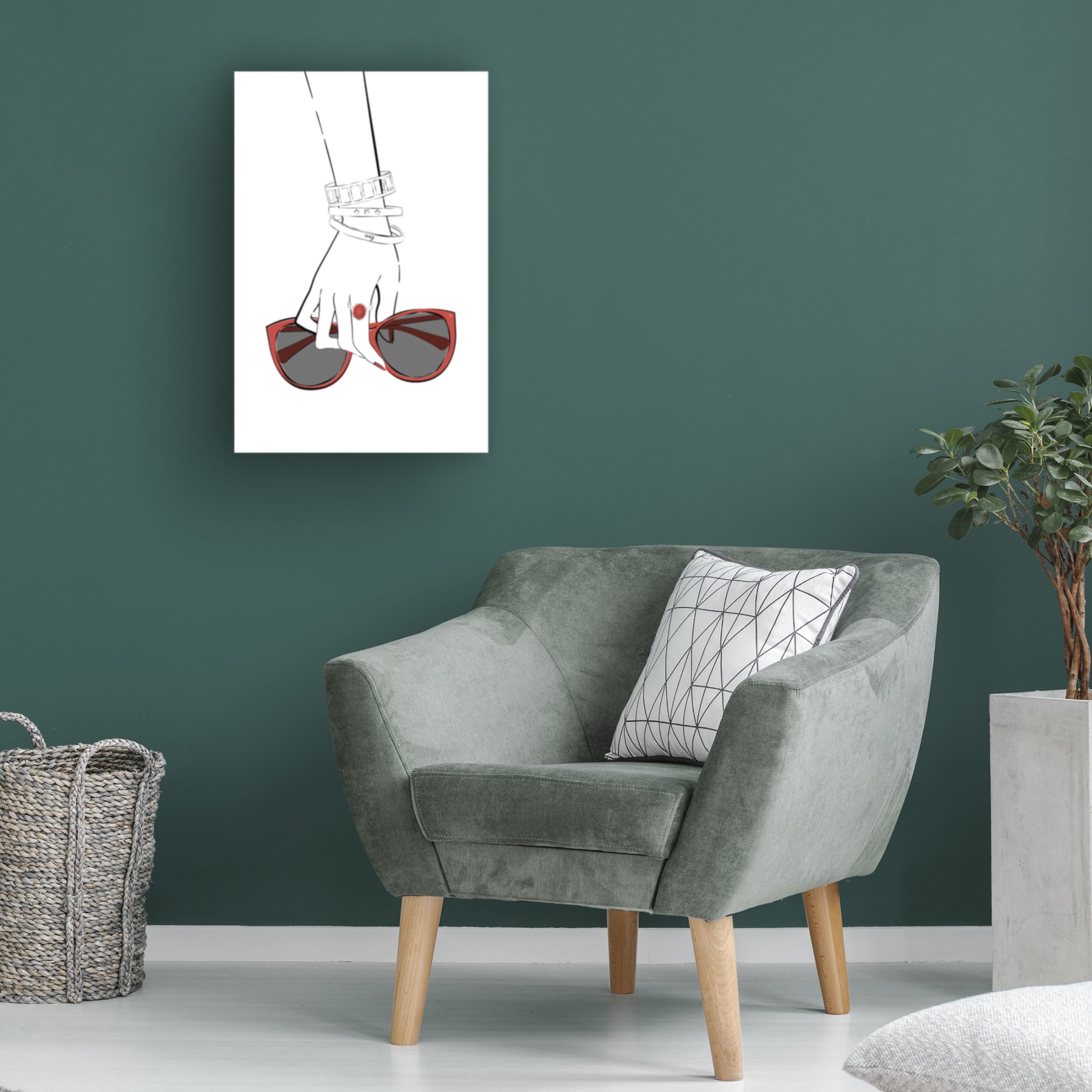 Trademark Fine Art Martina   Holding Sunglasses Canvas Wall Art