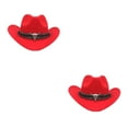 thumbnail image 4 of Decodeary Western Outback Cowboy Hat Channel Inner Cowboy Classic Hat Large Brim Provides red 2Set, 4 of 6