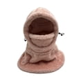 thumbnail image 4 of Oiyii Toddler Boys Warm Bomber Hats Drawstring‑Adjustable Snow Beanies, Pink, 4 of 4