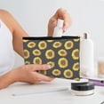 thumbnail image 7 of Easygdp Sunflower (2) Makeup Bag Toiletry Bag Canvas Makeup Bags Zipper Cosmetic Pouch Travel Cosmetic Pouch for Women Gifts, 7 of 7