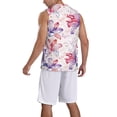 thumbnail image 2 of Naloa Lilies Flowers Basketball Jersey Reversible Men's Mesh Athletic Sports Shirts Training Practice S-4XLLarge, 2 of 6