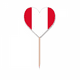 thumbnail image 1 of Bandera nacional de Perú símbolo de América del Sur Etiqueta del corazón de la bandera del palillo de dientes, 1 of 3