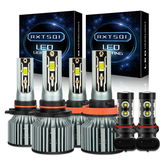 For Dodge Ram 2009-2012 4-Headlamps 6x 9005 H11 9145 LED Headlight Fog Light Bulbs Combo,q8