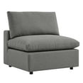 thumbnail image 2 of Modway Commix Overstuffed Outdoor Patio Armless Chair in Charcoal, 2 of 7