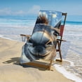 thumbnail image 5 of ZFLMY Pool Towel - Donkey Face Clouds Print, Machine Washable for Bathroom, Beach, Yoga, Camping, Hiking, Oversize 55.1x27.6 55.1x27.6in, 5 of 7