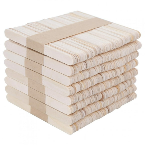 Bâtonnets d'artisanat en bois, 400 bâtonnets de crème glacée Artisanat bricolage Design créatif Bâtons de popsicle en bois pour une utilisation familiale en été
