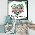 thumbnail image 3 of Designart 'Eucalyptus Leaves With Flamingo Floral Heart' Traditional Framed Art Print, 3 of 4