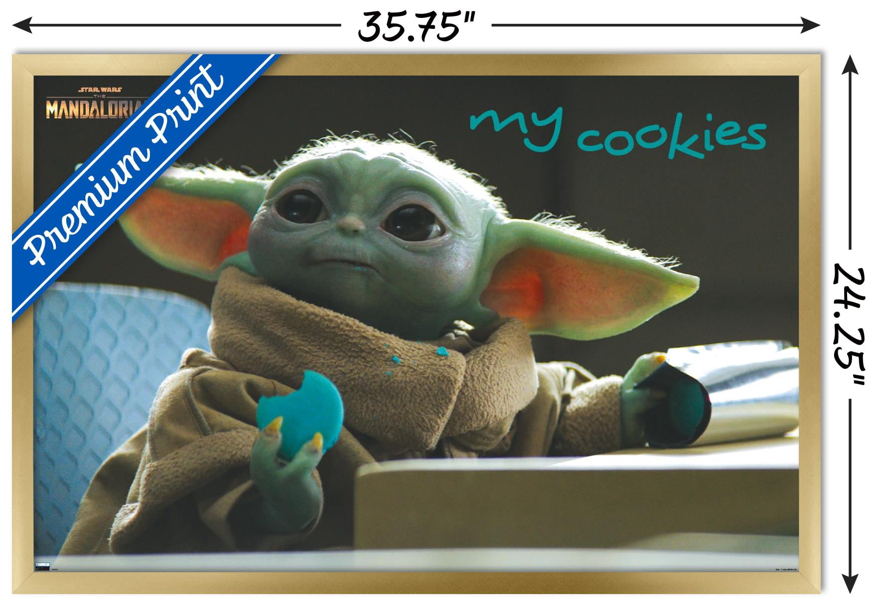 Star Wars: The Mandalorian Season 2 - The Child Cookies Wall Poster, 22.375" x 34", Framed
