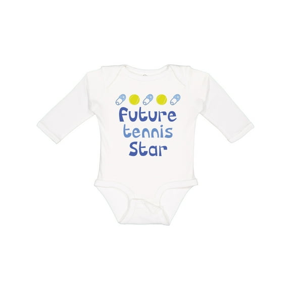 Inktastic Future Tennis Star Baby Boy Boys Long Sleeve Baby Bodysuit