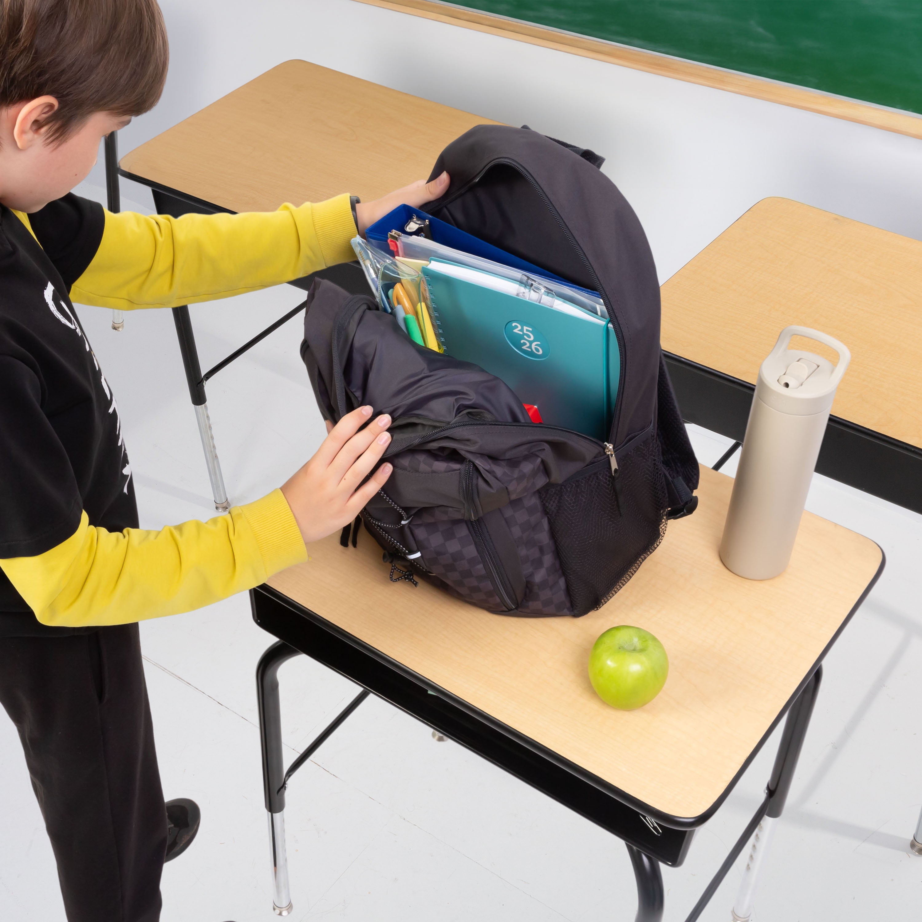 Sac à Dos Scolaire à Compartiments Multiples Jetstream avec Organiseur, Cordon Élastique et Poches Latérales Sac d’école pour enfants