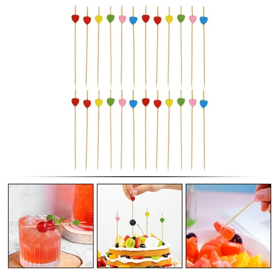 SEWACC 200Pcs Toothpicks for Cocktails Food Handling in Random Color