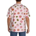 thumbnail image 7 of Goofa Hand Drawn Strawberry Printed Men's Casual Short-sleeved Shirt,Lightweight Breathable Button-down,Summer Casual men's top,Versatile Fashion shirt-Medium, 7 of 7