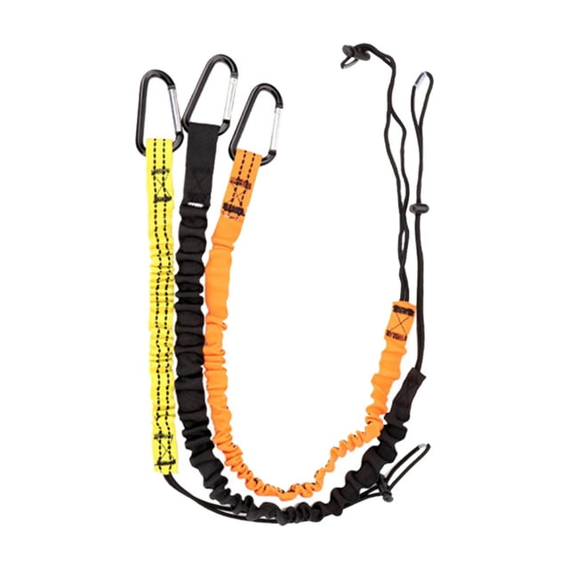 3 piezas de cordón de sujeción, cordón de protección contra caídas, cordón de herramientas resistente, extremo de bucle ajustable con gancho de mosque 60 centímetros