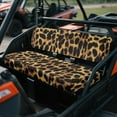 thumbnail image 2 of FKELYI Leopard Print UTV Seat Covers Full Protection Anti-Dust Bench Seat Cover with Elastic Band Backrest Cover Waterproof Decor UTV Accessories, 2 of 7