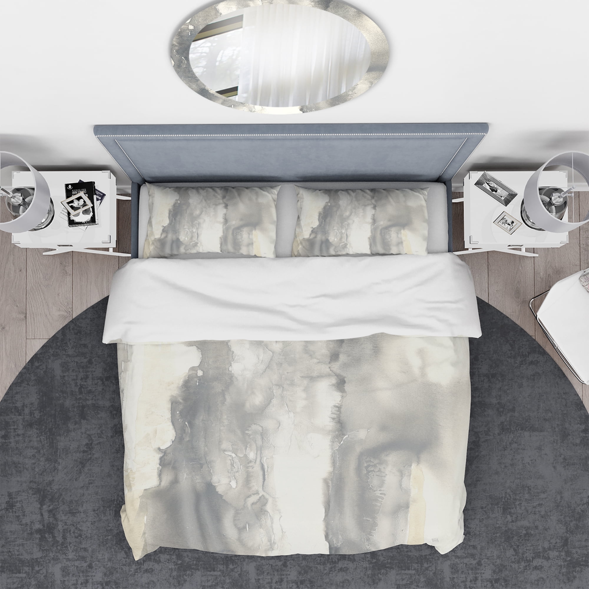Designart 'Gold Glamour Direction I' Geometric Duvet Cover Set