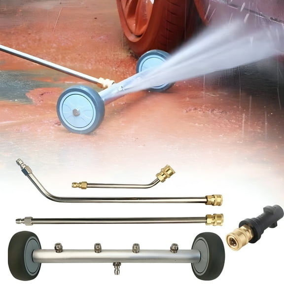 ZEPARO Undercarriage Washer 2 in 1 Undercarriage Pressure Washer Attachment Under Carriage Cleaner Water with Extension Wand 1/4" Connector for Car Cleaning